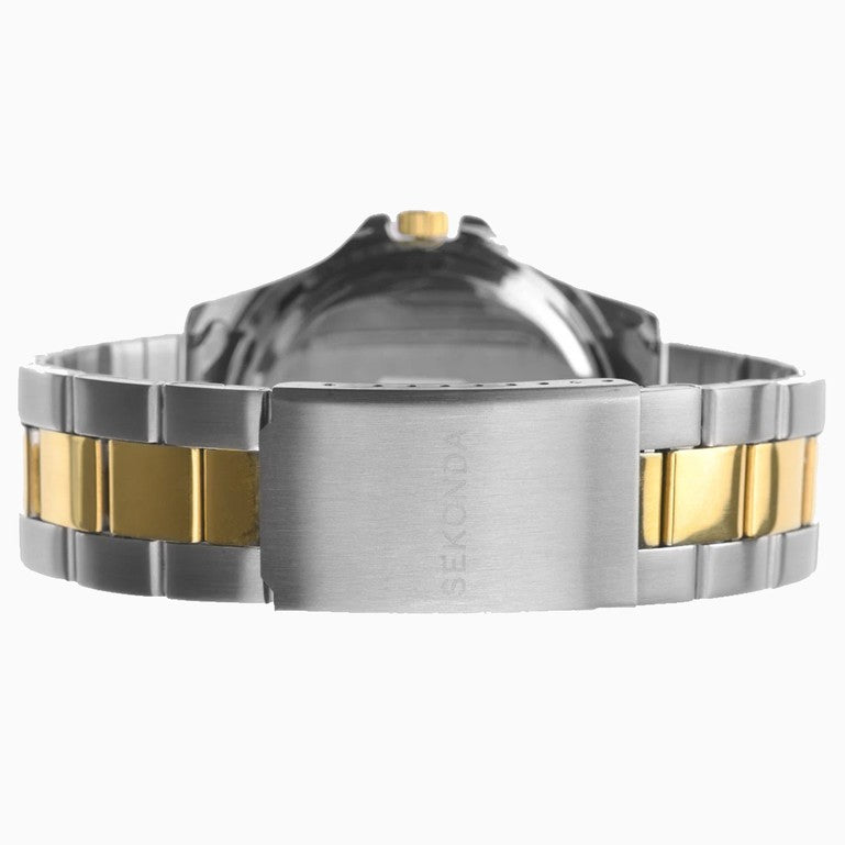 SEKONDA Dive Men's Watch | Silver Case & Stainless Steel Bracelet with Black Dial - 1581