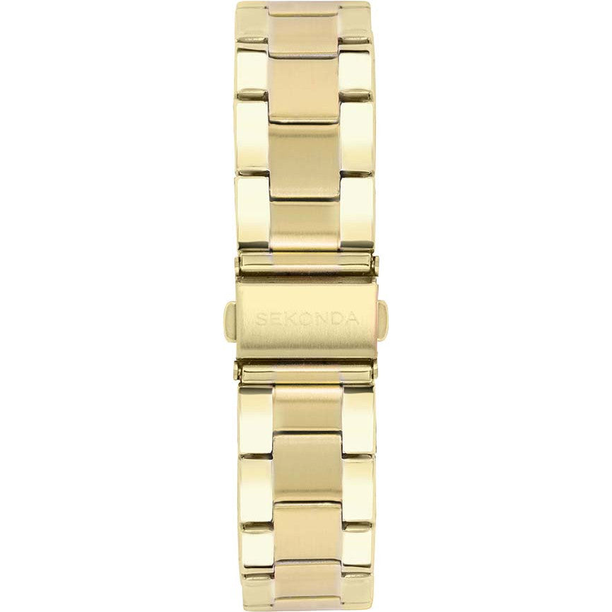 Sekonda Colour Pop Quartz Black Dial Gold-Stainless Steel Bracelet Men’s Watch 30008