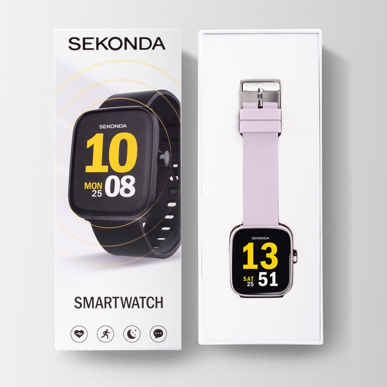SEKONDA Motion Smart Watch | Lilac Case & Silicone Strap - 30015