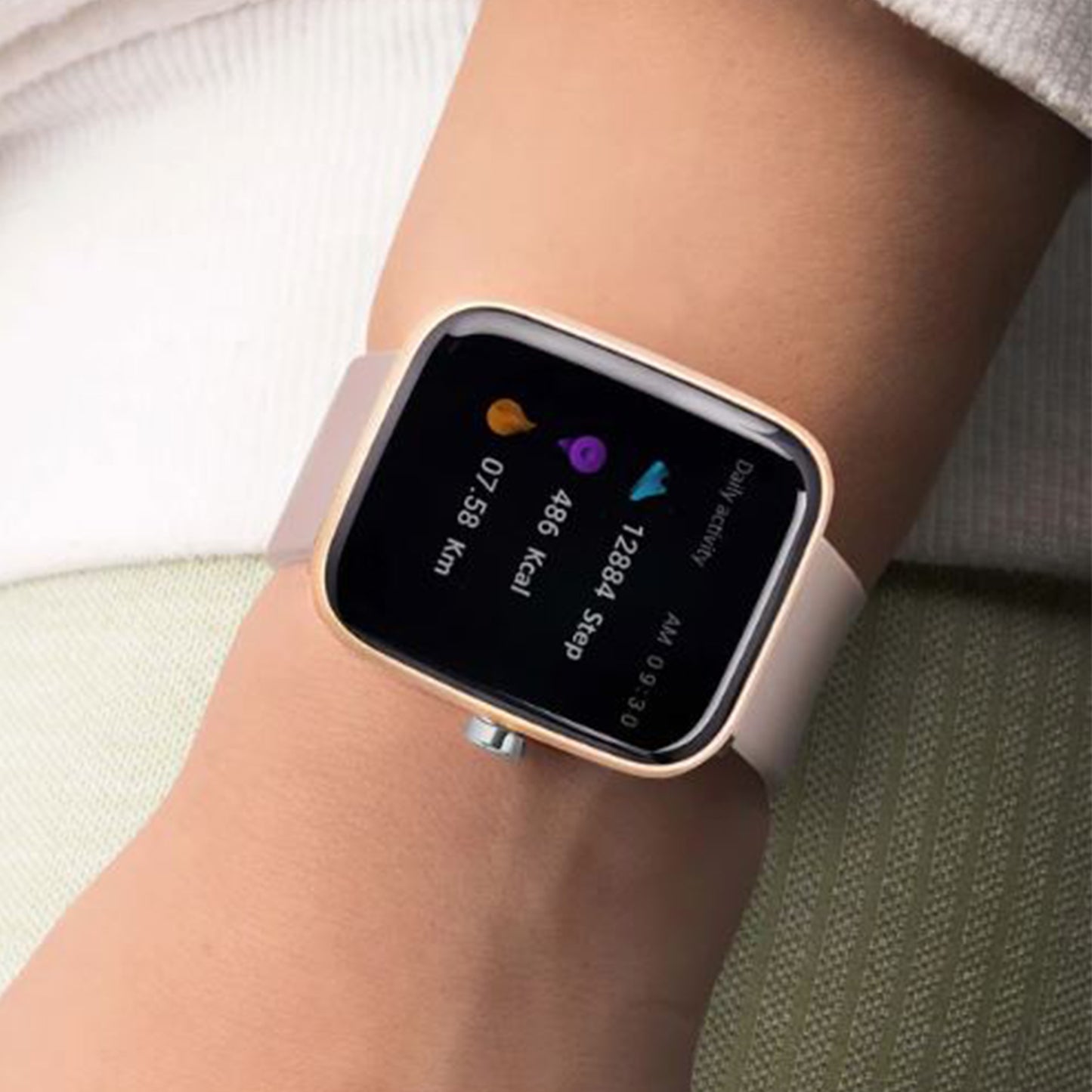 SEKONDA Motion Smart Watch | Rose Gold Case & Silicone Strap - 30054