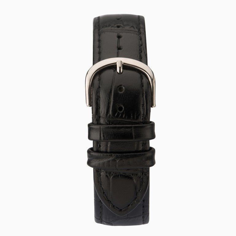SEKONDA Easy Reader Men's Watch | Silver Case & Leather Upper Strap with White Dial - 3473