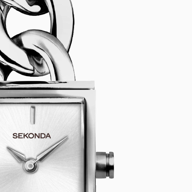 SEKONDA Claudia Ladies Watch | Silver Case & Brass Bracelet with Silver Dial | 40503