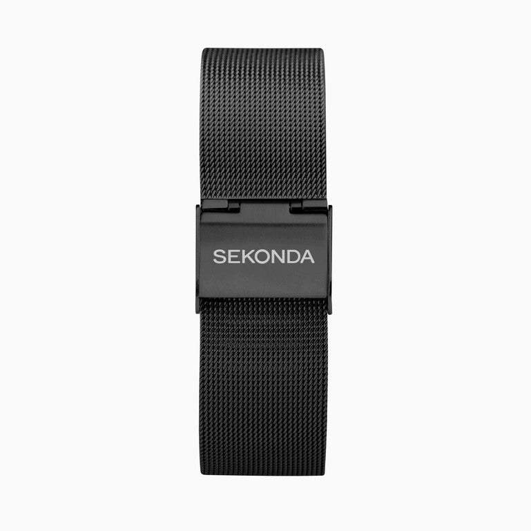SEKONDA Flex Smart Watch | Black Case & Mesh Strap - 40529