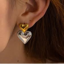 E230527 GOLD-SILVER EARRINGS