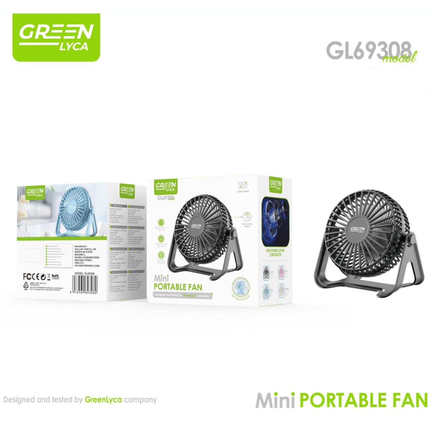 GL69308 MINI PORTABLE FAN