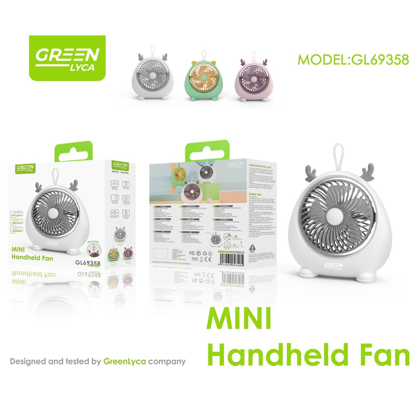 GL69358 MINI PORTABLE FAN