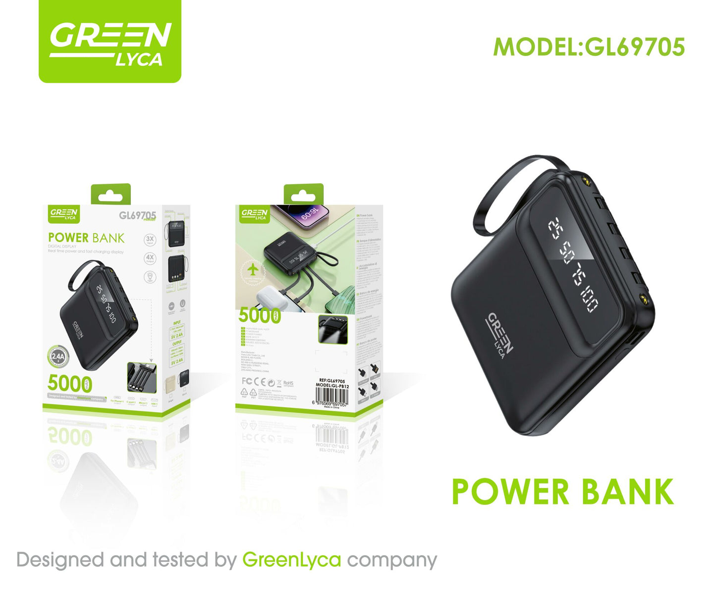GL69705 Power Bank 5000mAh