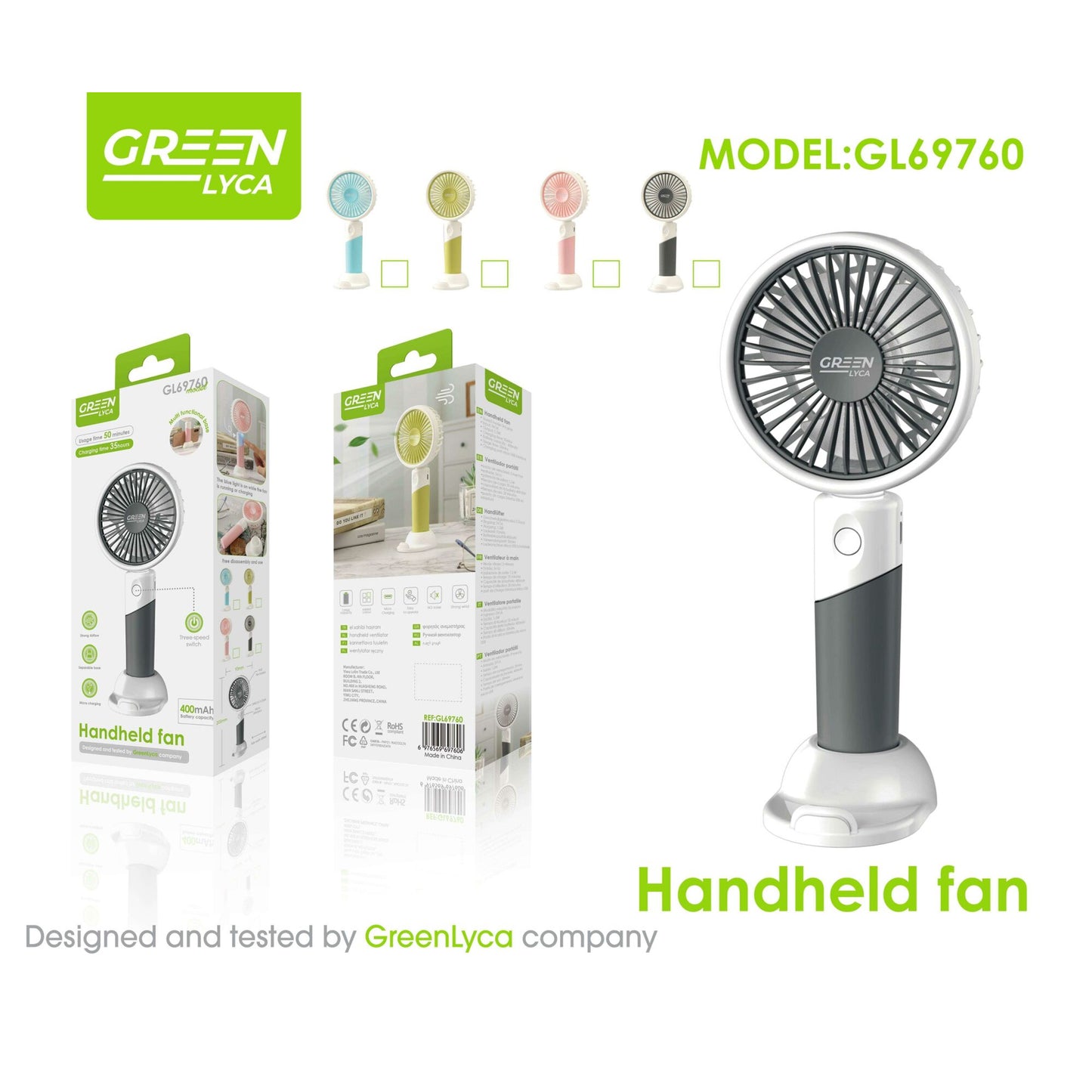 GL69760 MINI FAN HANDHELD