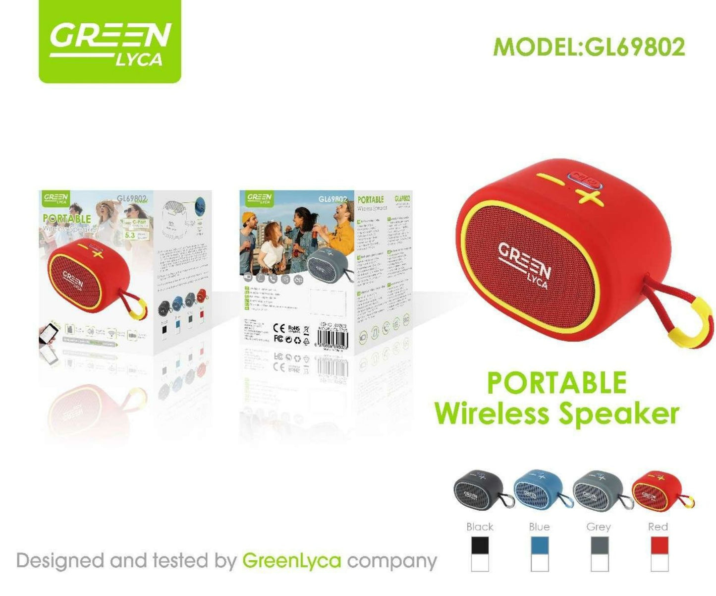 GL69802 PORTABLE WIRELESS SPEAKER