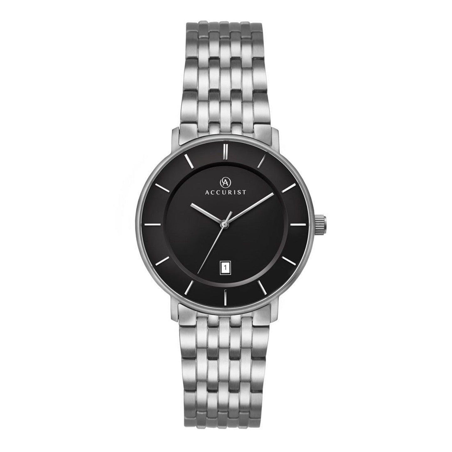 Accurist Ladies Analogue Watch With Grey Dial And Titanium Bracelet 8172
