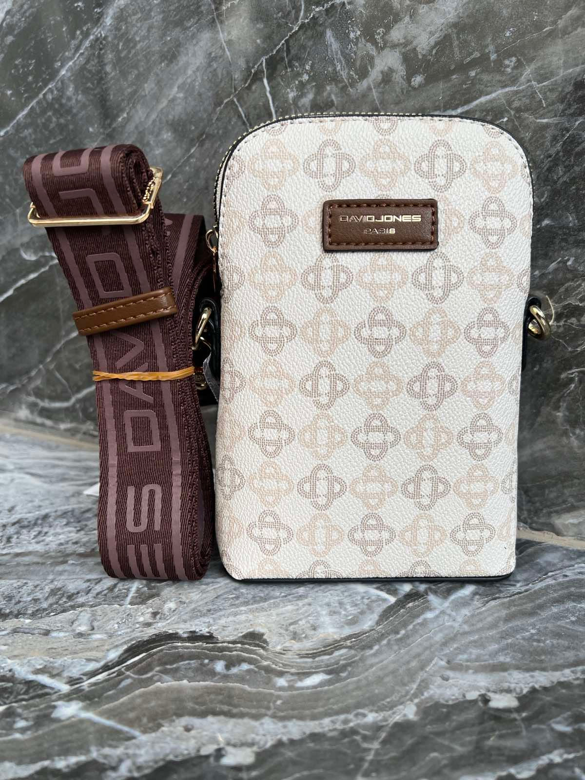 Women's Crossbody Bags - DAVID JONES CM7151 Creamy White