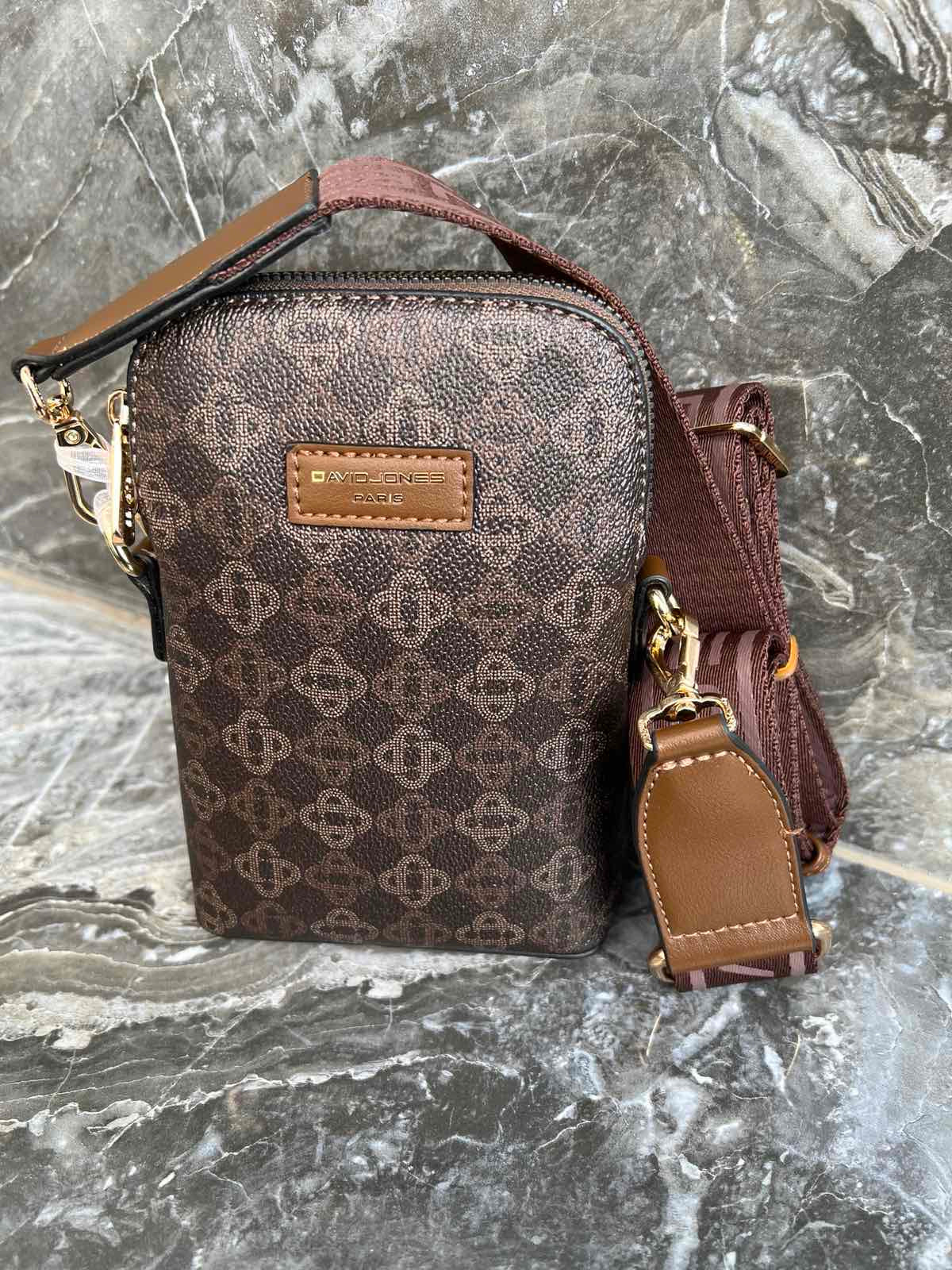 Women's Crossbody Bags - DAVID JONES CM7151 Dark Brown