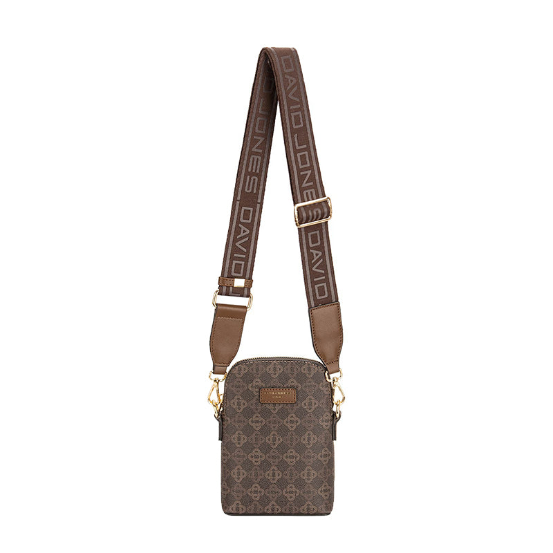 Women's Crossbody Bags - DAVID JONES CM7151 Dark Brown