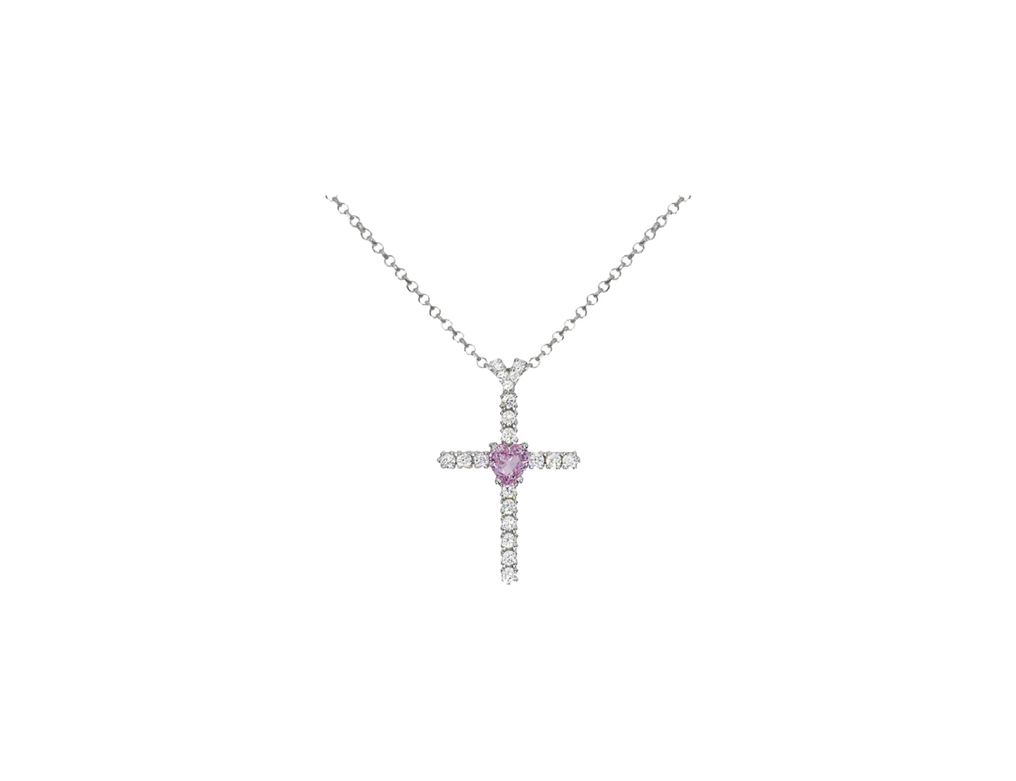 FUOCO CAPRI Cross and Heart Necklace - FC0439