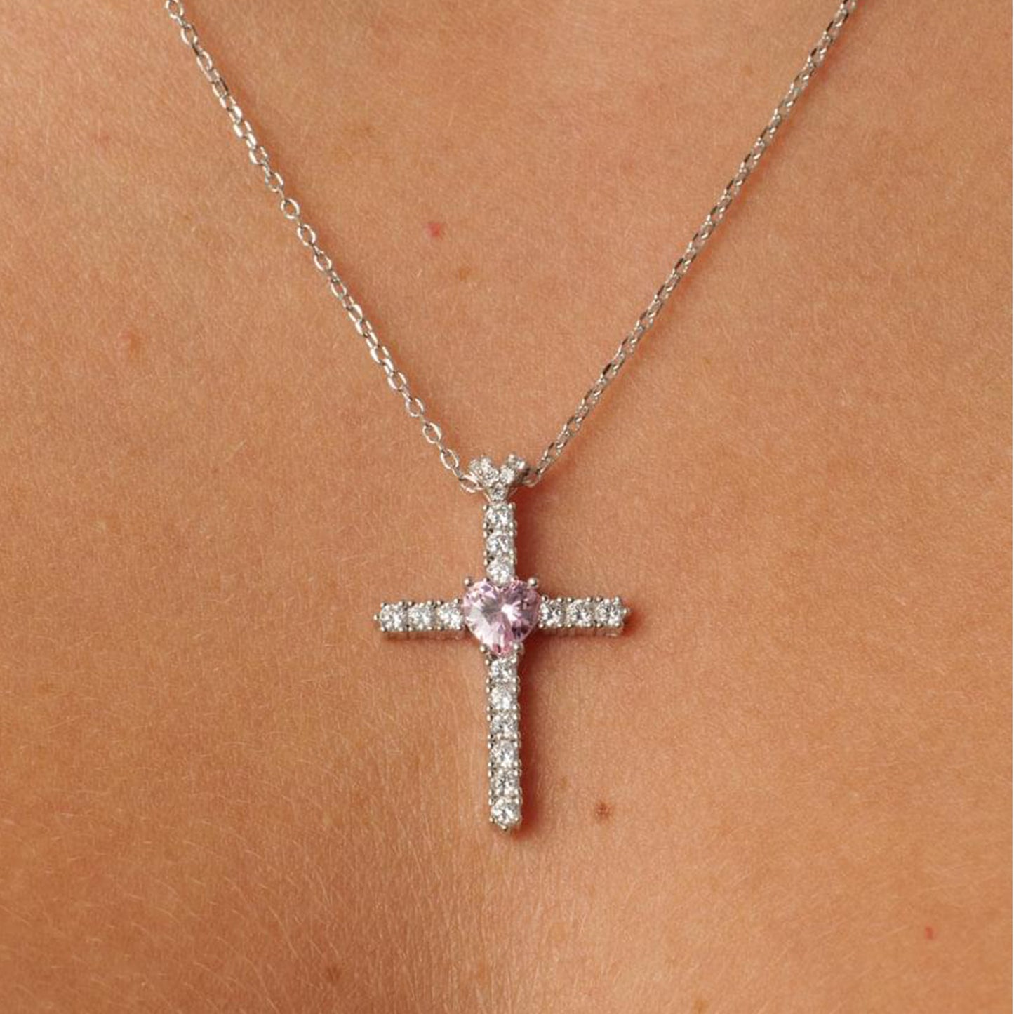 FUOCO CAPRI Cross and Heart Necklace - FC0439