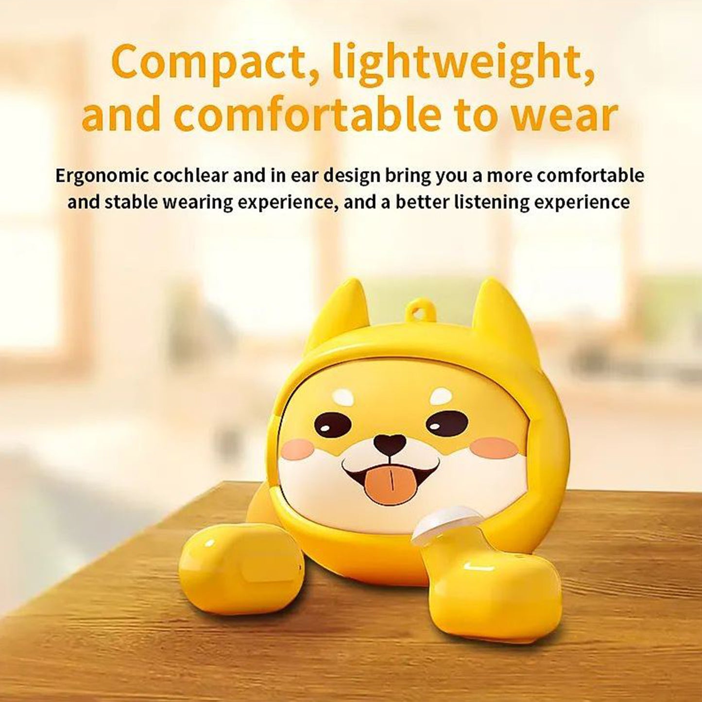 G05D Face Change Wireless Bluetooth Earphone - Dog Yellow