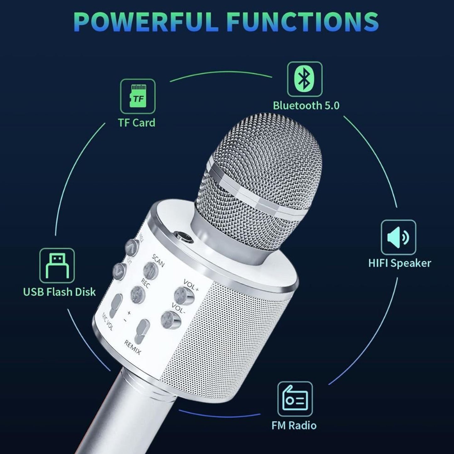 G-1331 Wireless Microphone Hifi Speaker 5W