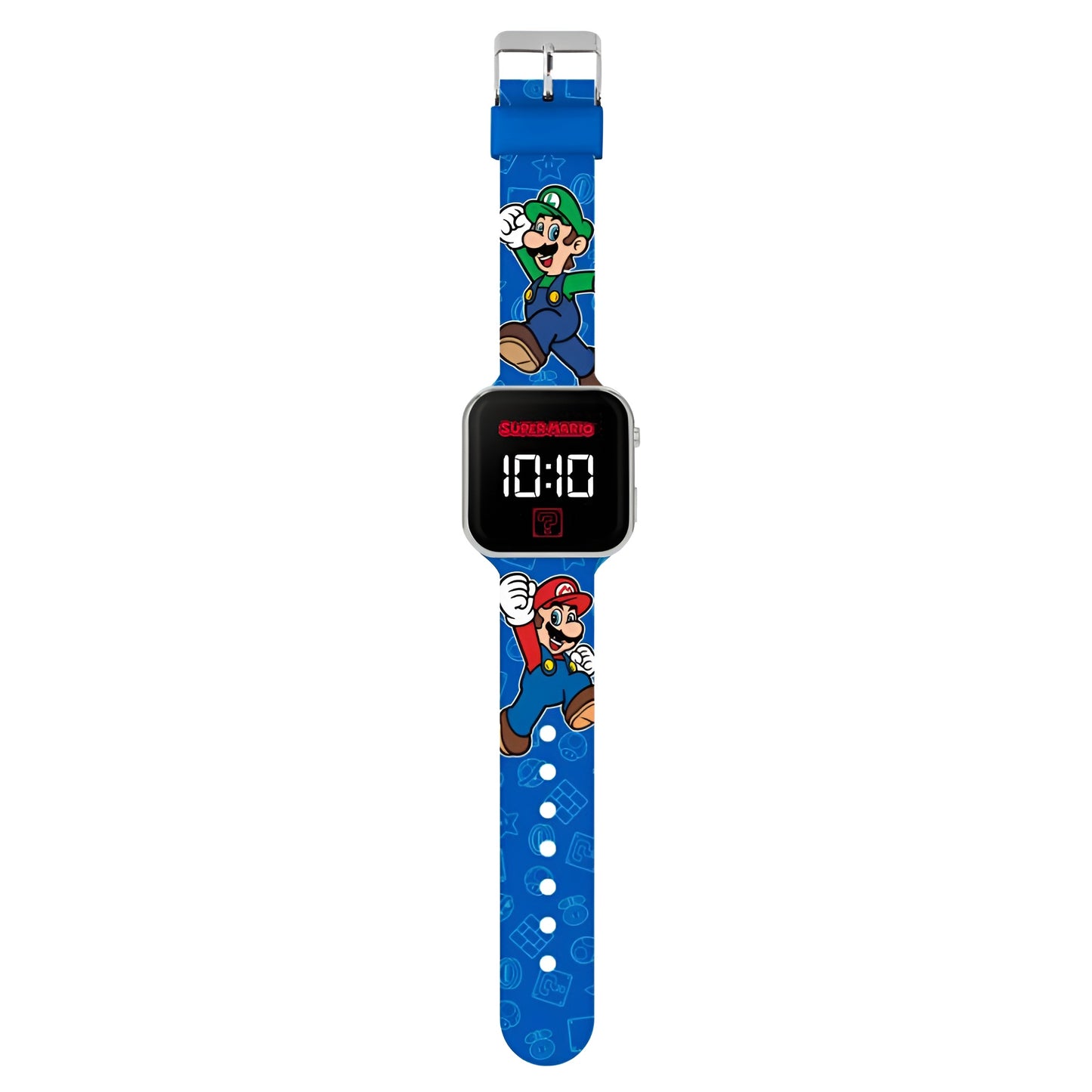Super Mario Bros. Blue Printed LED Watch - GSM4259