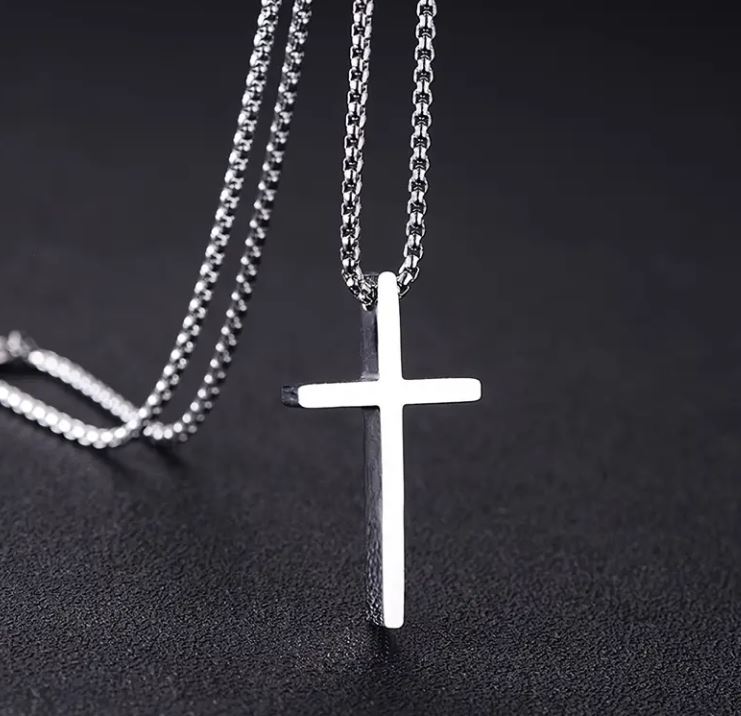 Men's Stainless Steel Cross Necklace - CR007