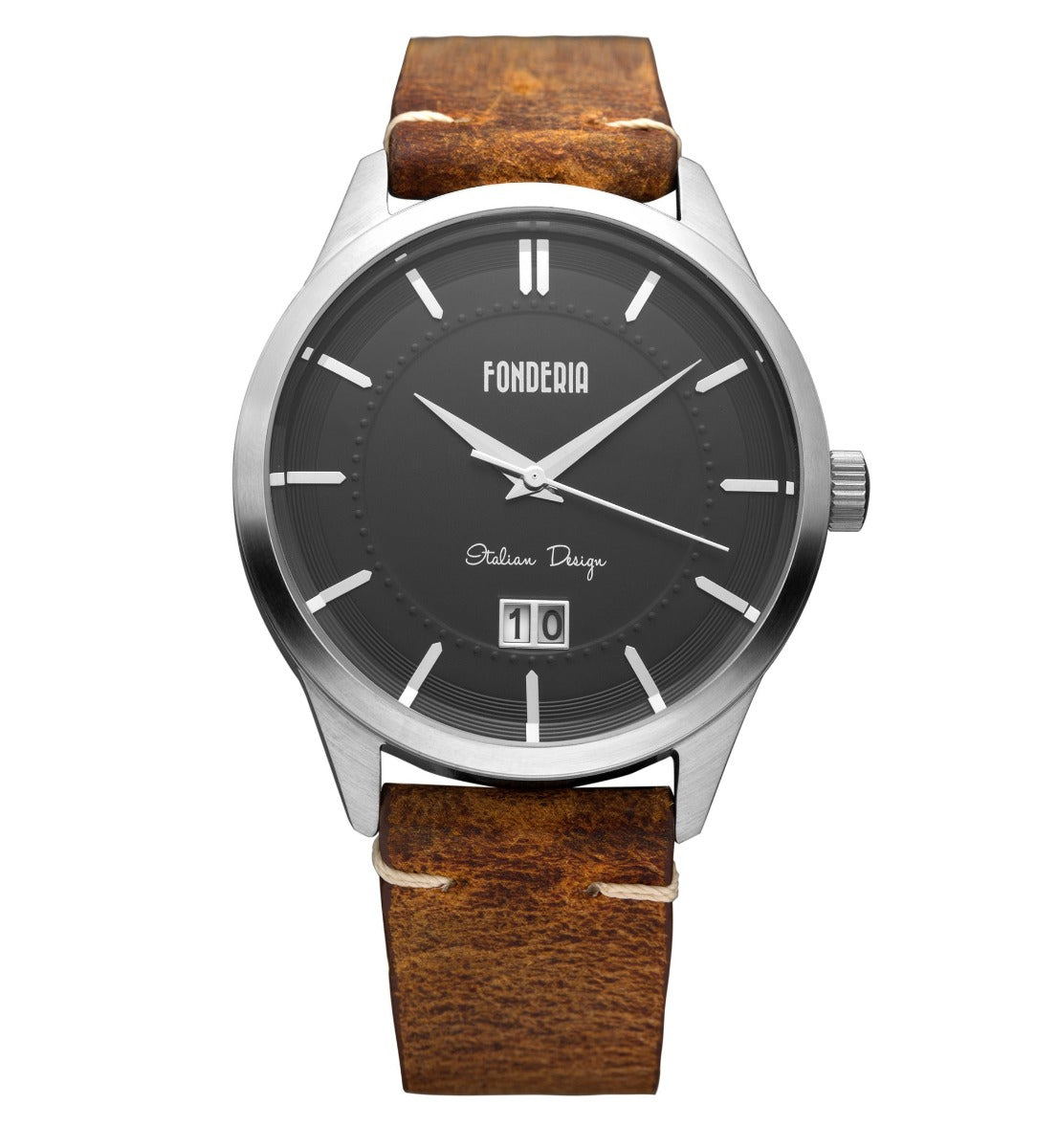 FONDERIA Streamliner Dark Silver Date - P-6A010UN2