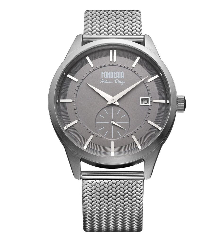 FONDERIA Streamliner Grey Silver Bracelet - P-8A009UG1