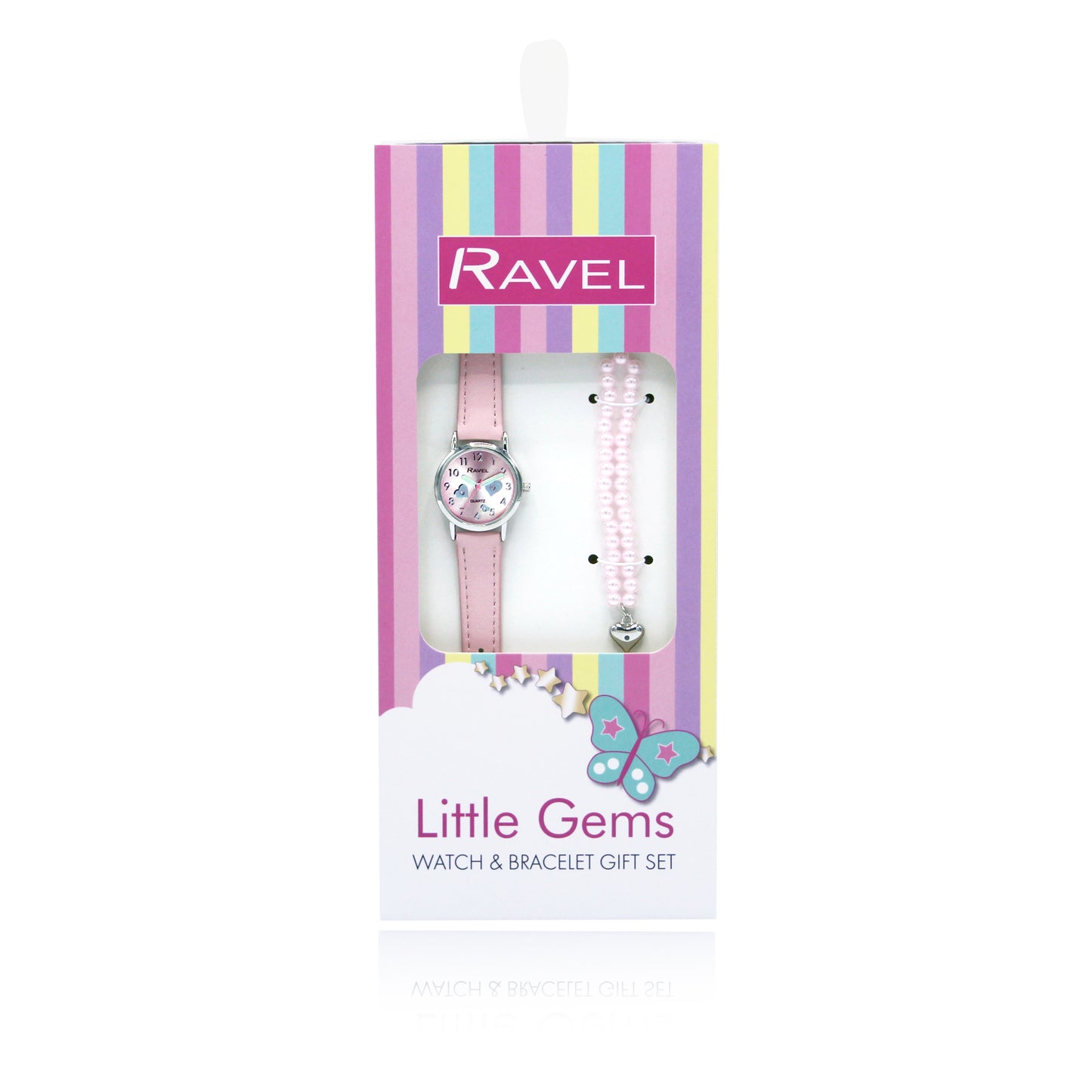Little Gems Watch & Necklace Gift Set - Hearts R2241