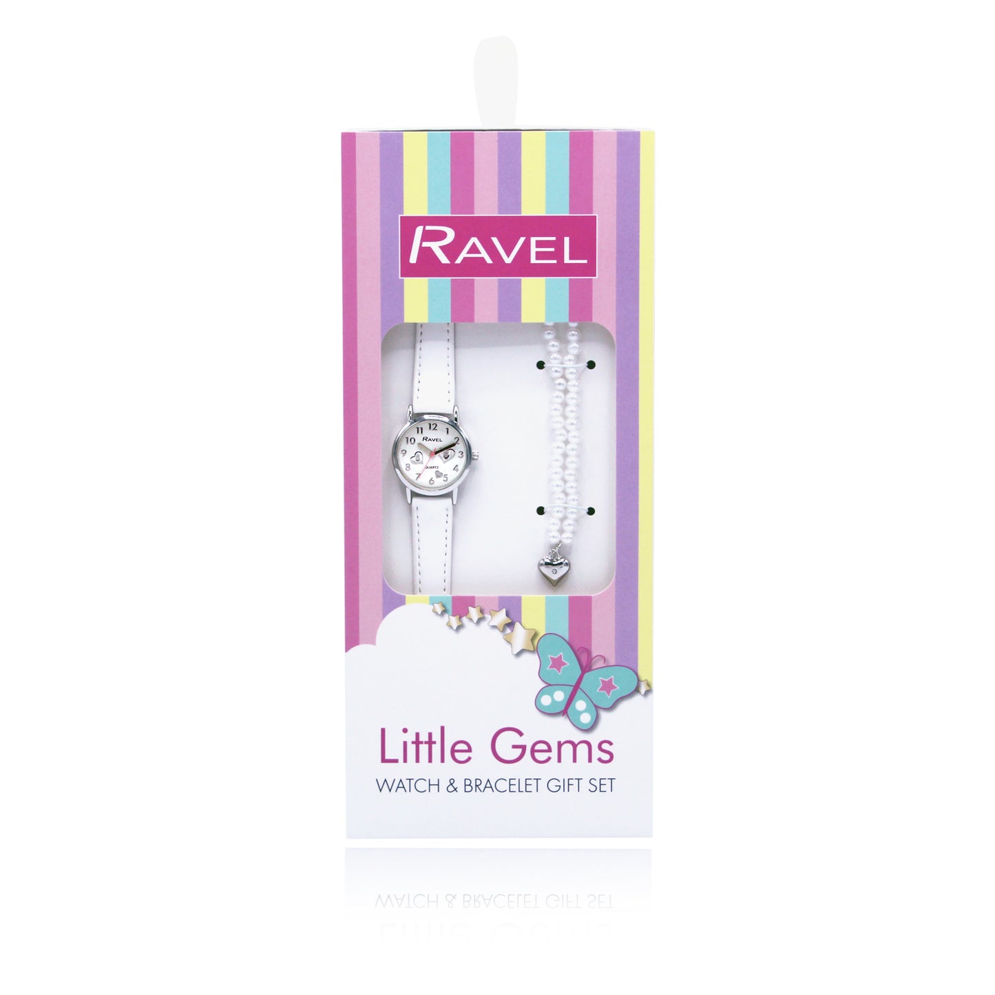 Little Gems Watch & Necklace Gift Set - Hearts R2242