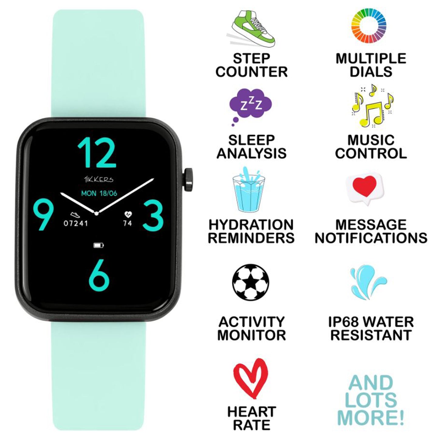 Tikkers Series 13 Blue Silicone Strap Smart Watch - TKS13-0028