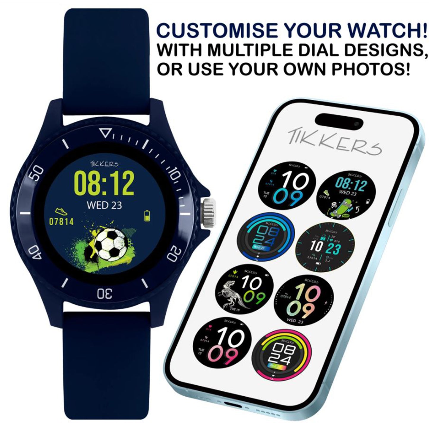 Tikkers Series 34 Navy Strap Smart Watch - TKS34-0021
