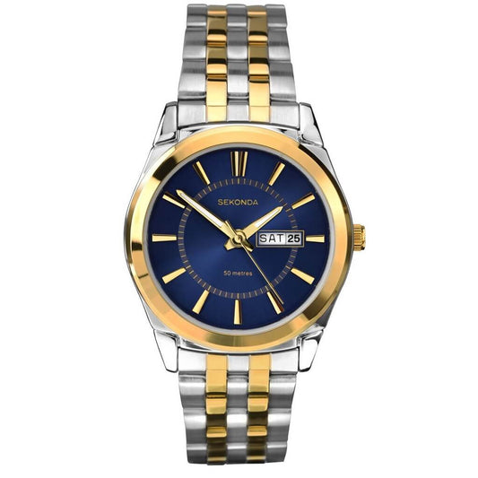 SEKONDA Two Tone Day Date - 1032
