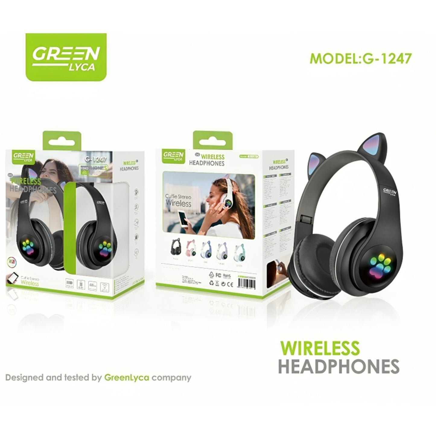 G-1247-WIRELESS STEREO HEADPHONES