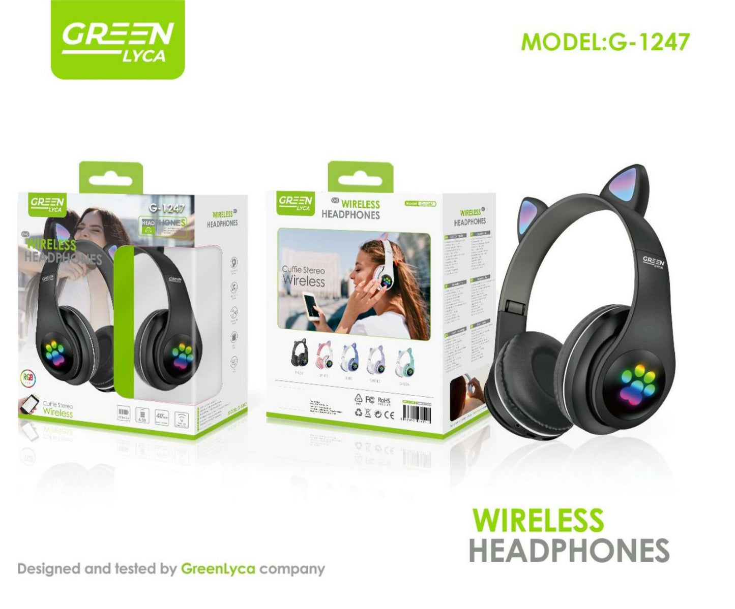 G-1247-WIRELESS STEREO HEADPHONES