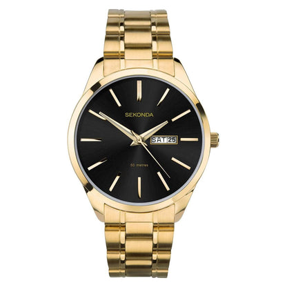 Sekonda Men’s Classic Gold Plated Bracelet Watch - Product Code -1644
