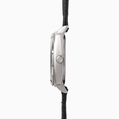 SEKONDA Airborne Men's Watch | Silver Case & Black Canvas Strap with Black Dial - 1992