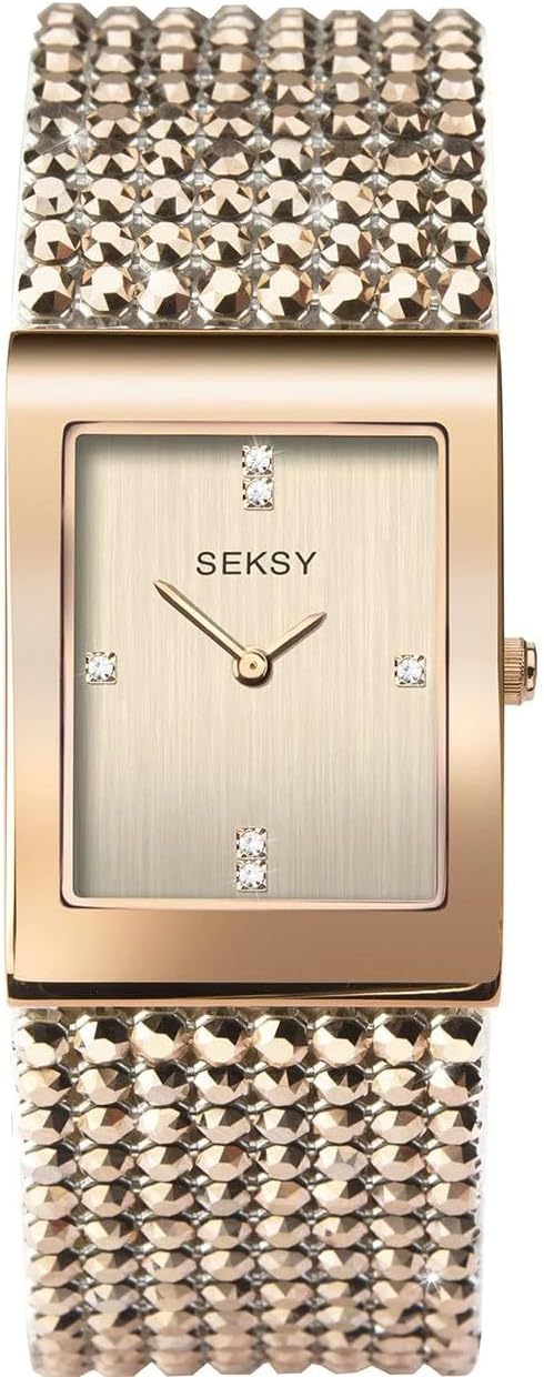 Sekonda Seksy Ladies Rose Gold & Nude Bracelet Watch - 2722 Gift set