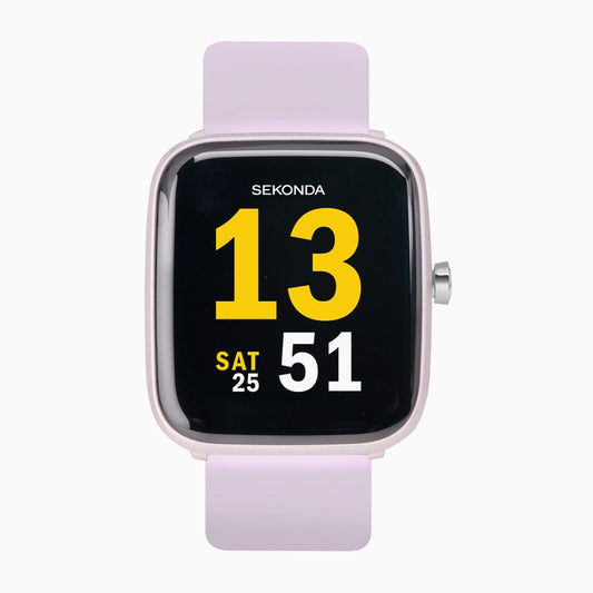 SEKONDA Motion Smart Watch | Lilac Case & Silicone Strap - 30015