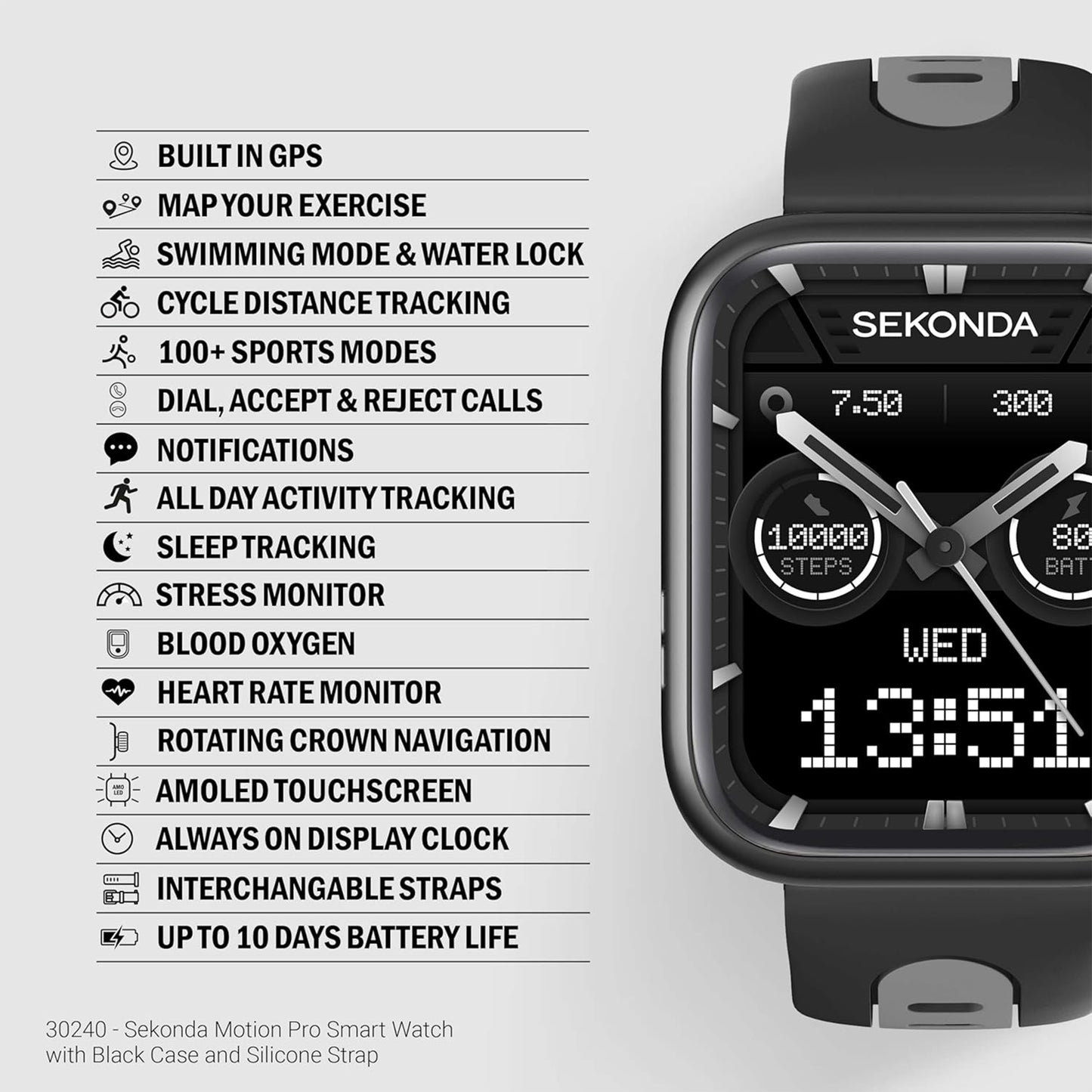 Sekonda Active Pro Smart Watch 30240