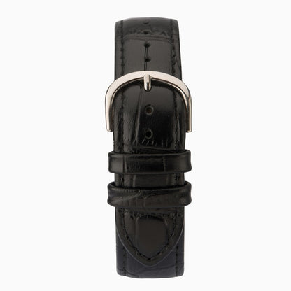 SEKONDA Easy Reader Men's Watch | Silver Case & Leather Upper Strap with White Dial - 3473