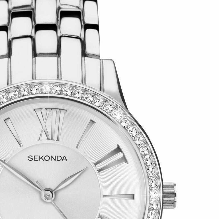 SEKONDA Charlotte Ladies Watch | Silver Case & Alloy Bracelet with Silver Dial | 40348