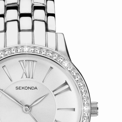 SEKONDA Charlotte Ladies Watch | Silver Case & Alloy Bracelet with Silver Dial | 40348