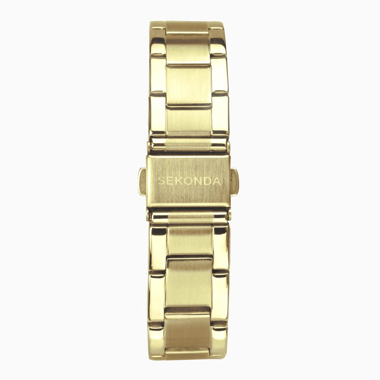 SEKONDA Taylor Ladies Watch | Gold Case & Stainless Steel Bracelet with Champagne Dial - 40428