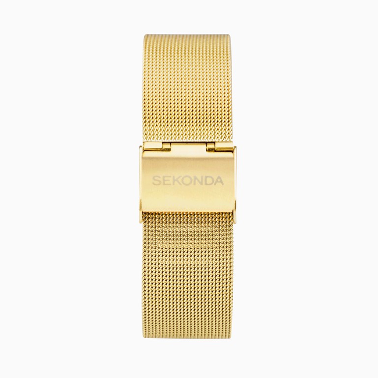 SEKONDA Flex Smart Watch | Gold Case & Mesh Strap | 40527