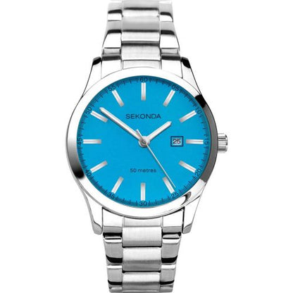 SEKONDA Blue Dial & Silver Bracelet - 40614