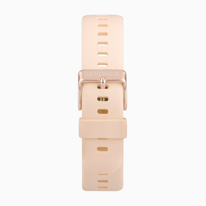 SEKONDA Connect Smart Watch | Rose Gold Alloy Case & Pink Silicone Strap - 40623