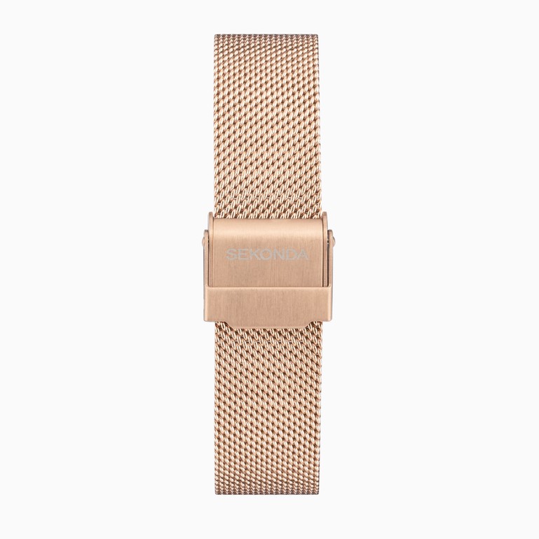 SEKONDA Connect Smart Watch | Rose Gold Alloy Case & Stainless Steel Mesh Bracelet - 40625