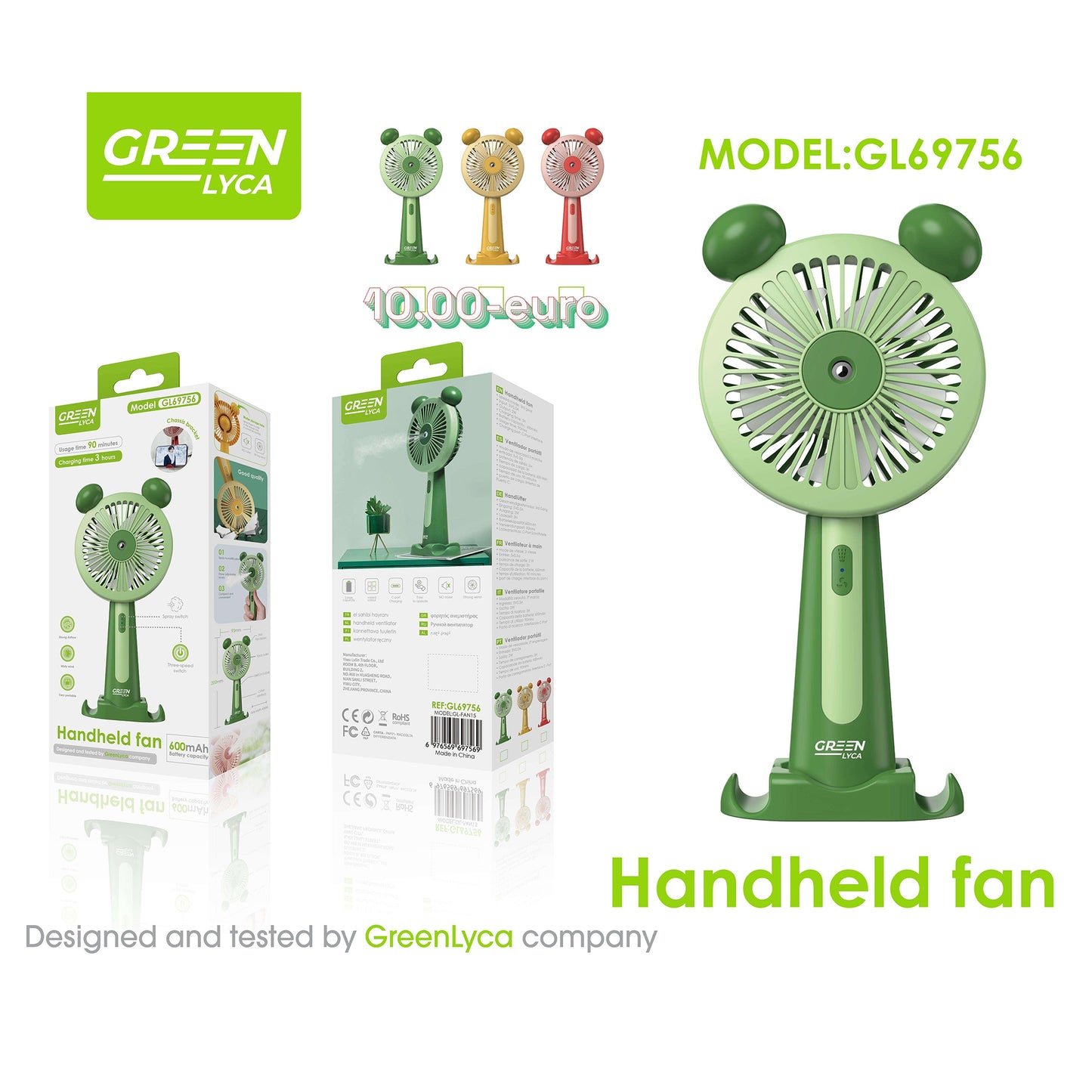 GL69756 MINI FAN HANDHELD