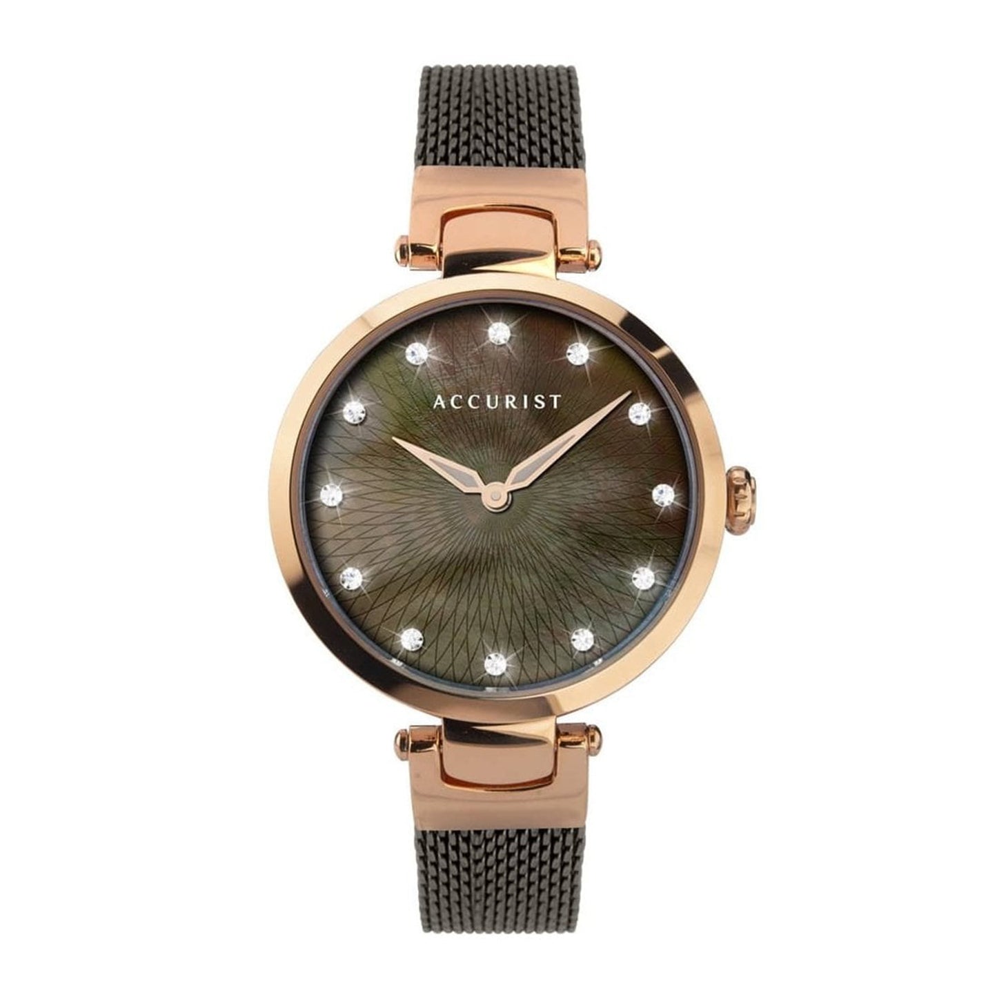 Accurist Ladies Watch with Grey Dial and Grey Milanese Strap 8307