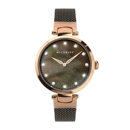 Accurist Ladies Watch with Grey Dial and Grey Milanese Strap 8307