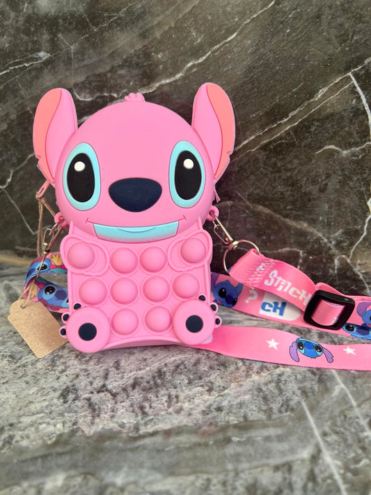 Stitch Crossbody Bag A-4 Pink