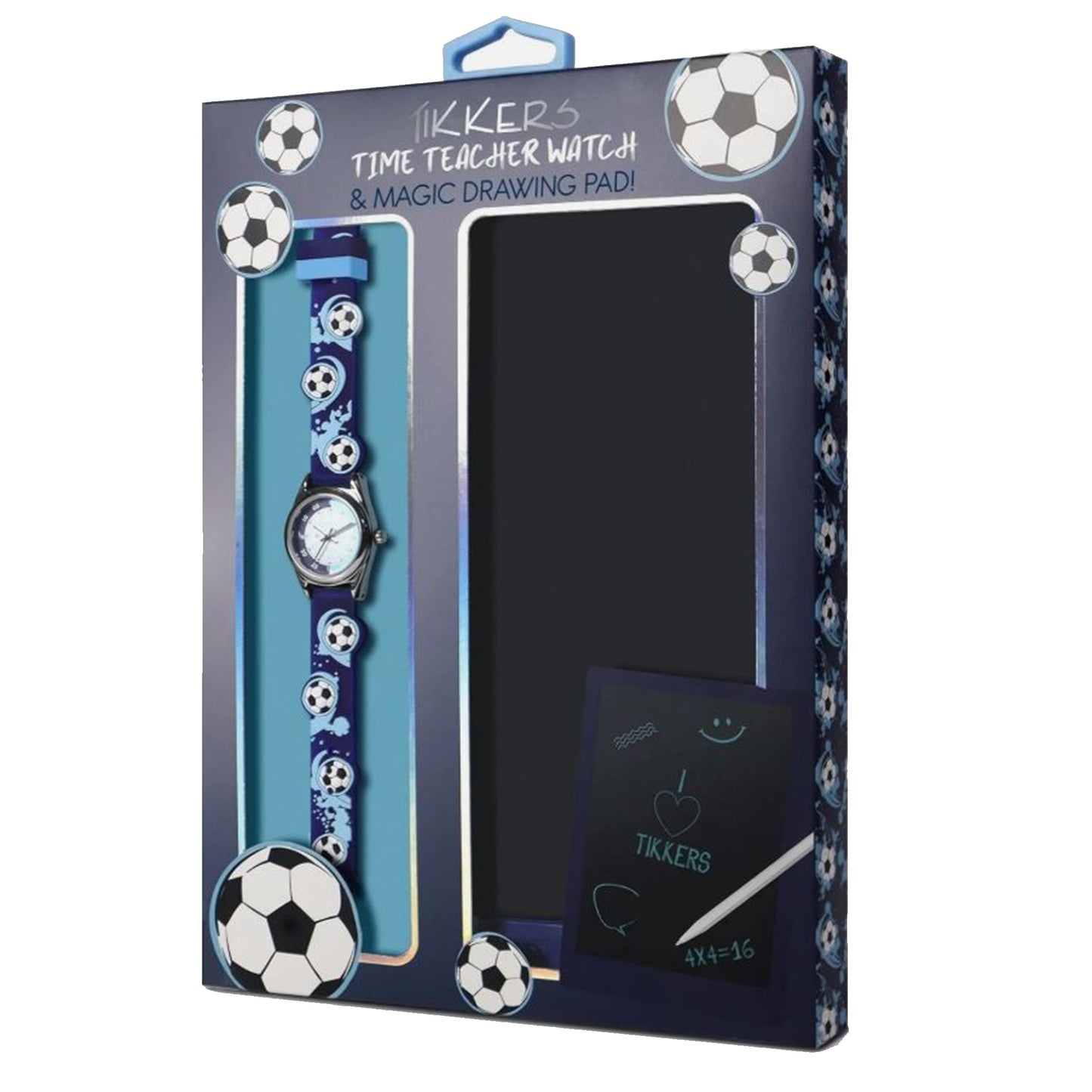 Tikkers 3D Football Silicone Strap Watch & Drawing Pad - ATK1110 - Gift Set